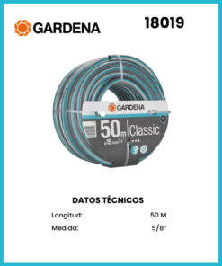 MANGUERA CLASSIC 5/8 50 M MARCA GARDENA COD 18019