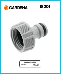 ADAPTADOR DE MANGUERA MARCA GARDENA COD 18201