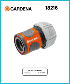 CONECTOR PARA MANGUERA MARCA GARDENA COD 18216