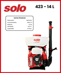 MOTOFUMIGADORA MARCA SOLO MOD 423 DE 14 LITROS