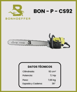 MOTOSIERRA MARCA BONHOEFFER MOD BON-P-CS92
