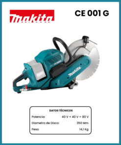 CORTADORA DE CONCRETO A BATERIA MARCA MAKITA MOD CE001G