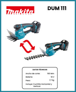 CORTASETOS DE MANO A BATERIA MARCA MAKITA MOD DUM111