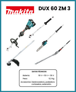 EQUIPO MULTIUSO A BATERIA MARCA MAKITA MOD DUX60ZM3