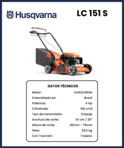 CORTACESPED MARCA HUSQVARNA MOD LC151S