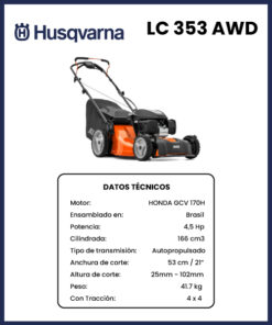 CORTACESPED MARCA HUSQVARNA MOD LC353AWD