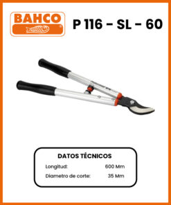 TIJERA DE DOS MANOS PICO LORO MARCA BAHCO MOD P116-SL-60