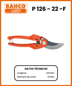 TIJERA DE MANO PICO LORO MARCA BAHCO MOD P126-22-F