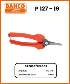 TIJERA DE MANO MARCA BAHCO MOD P127-19