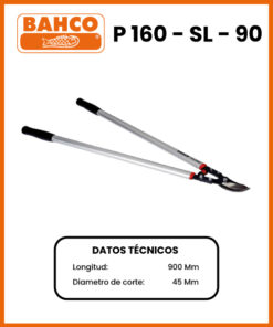 TIJERA DE DOS MANOS PICO LORO MARCA BAHCO MOD P160-SL-90