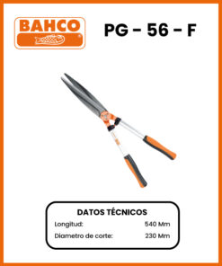TIJERA DE DOS MANOS CORTASETOS MARCA BAHCO MOD PG-56-F