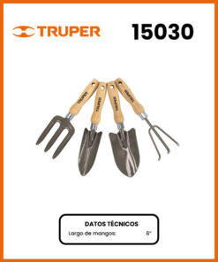 JUEGO DE HERRAMIENTAS DE JARDINERIA MARCA TRUPER MOD 15030