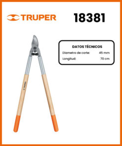 TIJERA DE DOS MANOS PICO LORO MARCA TRUPER MOD 18381