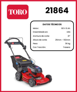 CORTACESPED A BATERIA MARCA TORO MOD 21864
