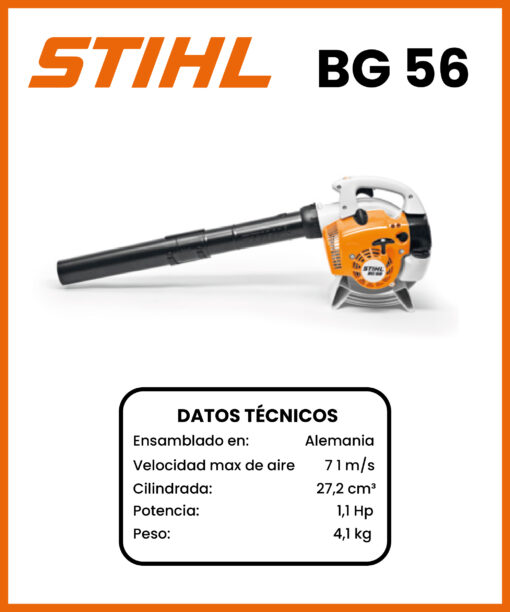 SOPLADOR MARCA STIHL MOD BG56