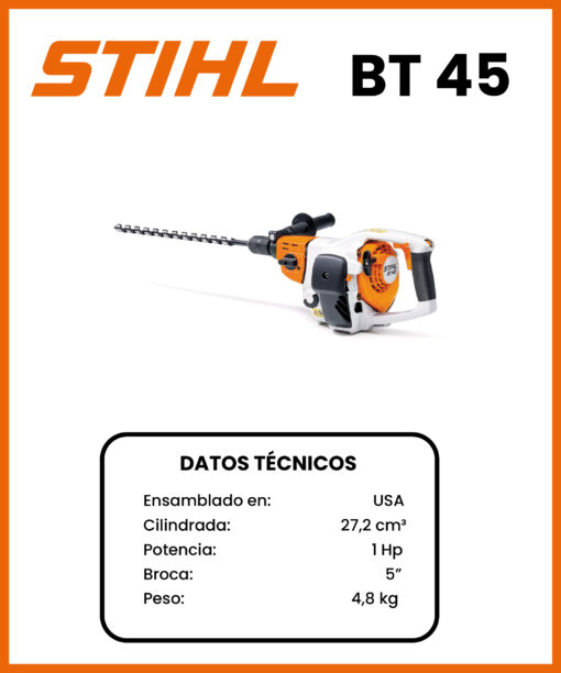 AHOYADORA MARCA STIHL MOD BT45