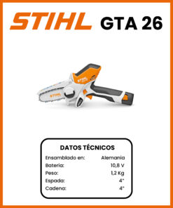 PODADORA DE MANO A BATERIA MARCA STIHL MOD GTA26
