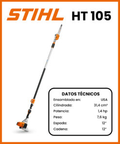 PODADORA DE ALTURA MARCA STIHL MOD HT105