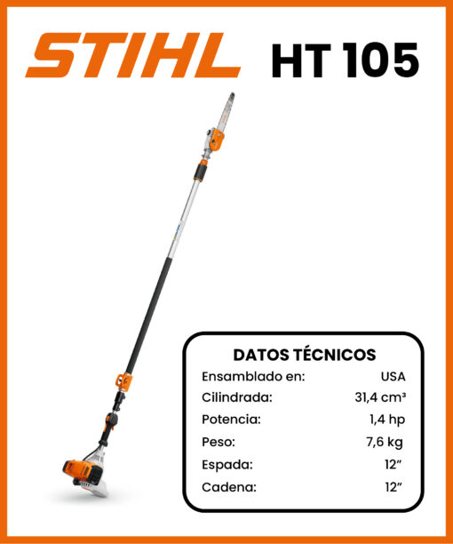 PODADORA DE ALTURA MARCA STIHL MOD HT105