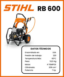 HIDROLAVADORA MARCA STIHL MOD RB600