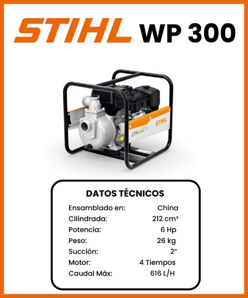 MOTOBOMBA MARCA STIHL MOD WP300